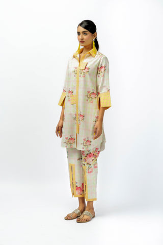 Roses Sleeve + Multi Slit Pants