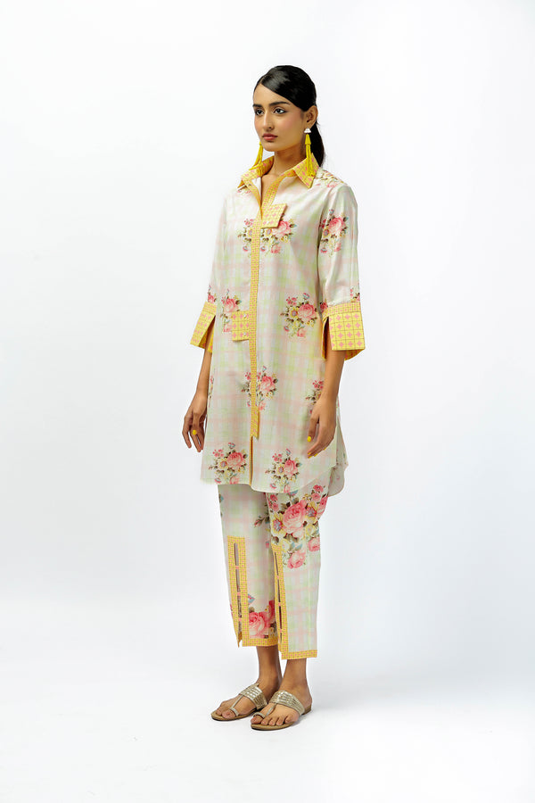 Roses Sleeve + Multi Slit Pants