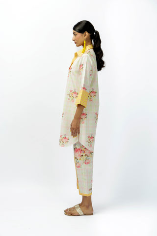 Roses Sleeve + Multi Slit Pants