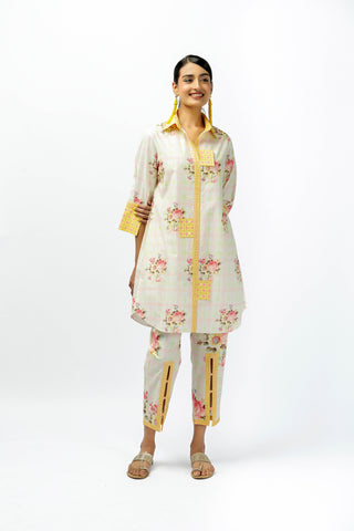Roses Sleeve + Multi Slit Pants