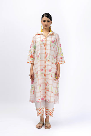Chintz Long shirt +tulip pant set