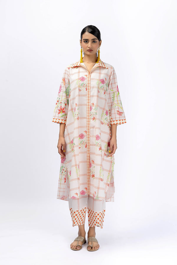 Chintz Long shirt +tulip pant set