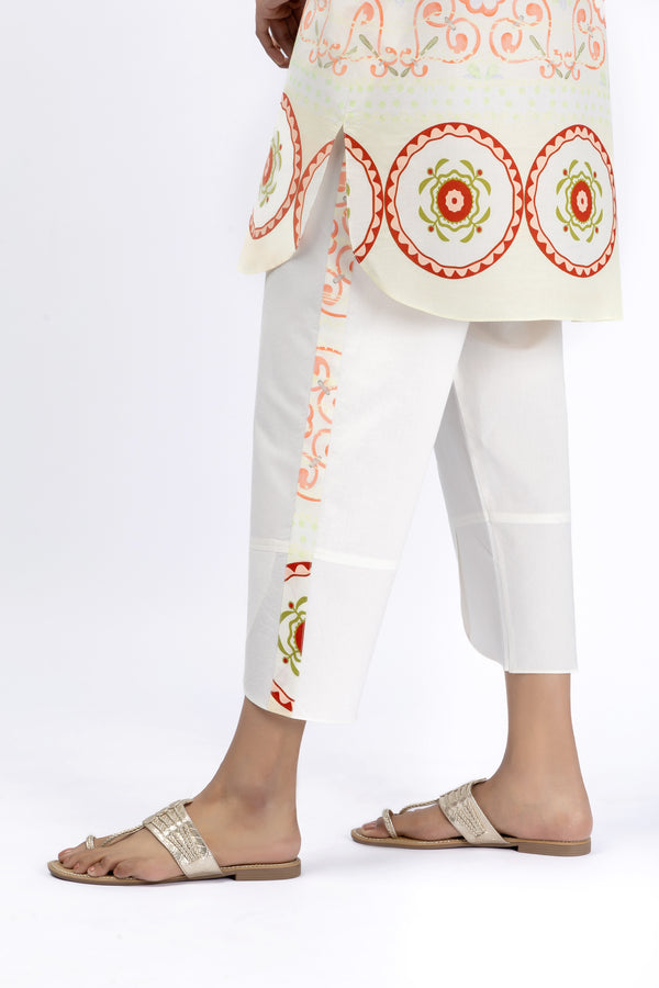 Pastel tile shirt + Sporty stripe pants