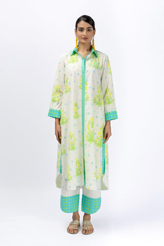 Roses Green long shirt + Tulip Pants