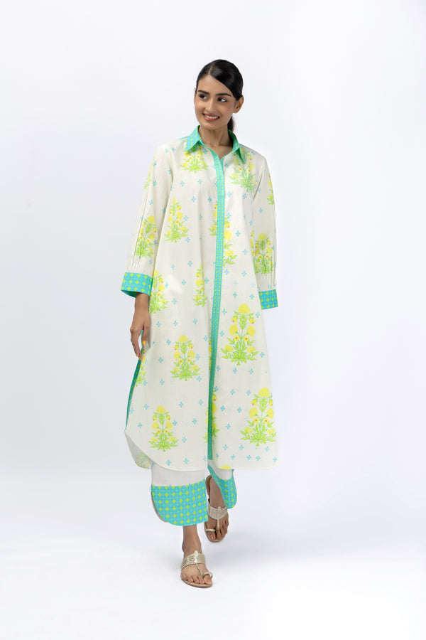 Roses Green long shirt + Tulip Pants