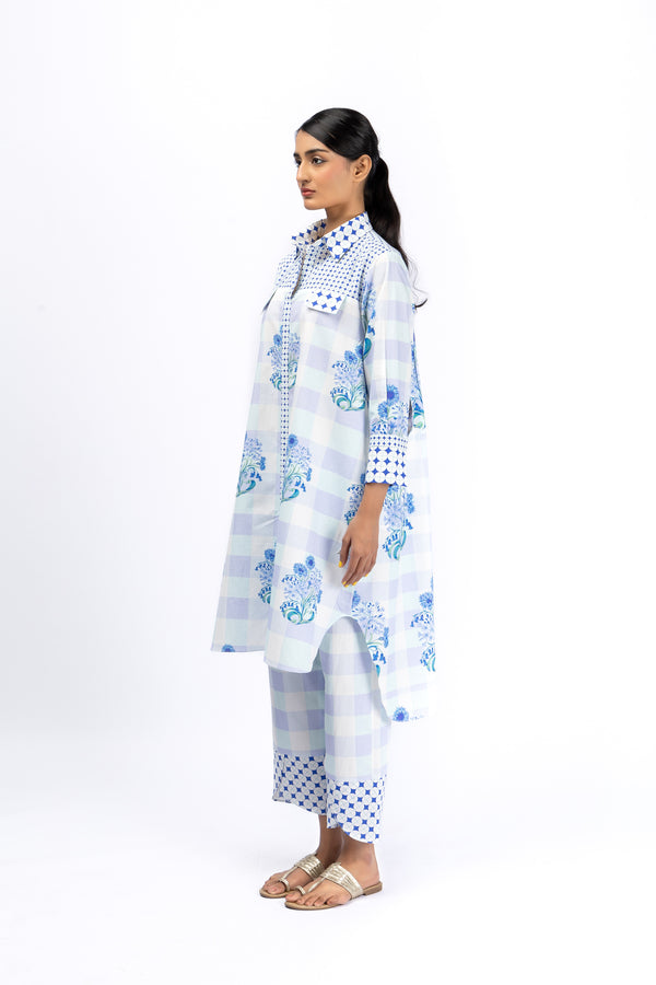 Roses Blue Safari Shirt + Tulip Pants