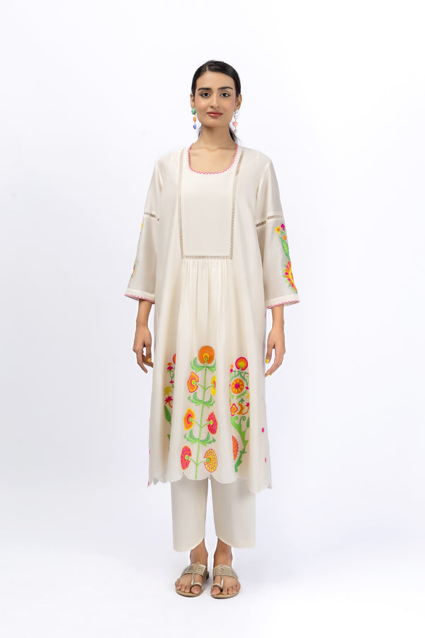 Marigold Festive Gather yoke shirt + pant