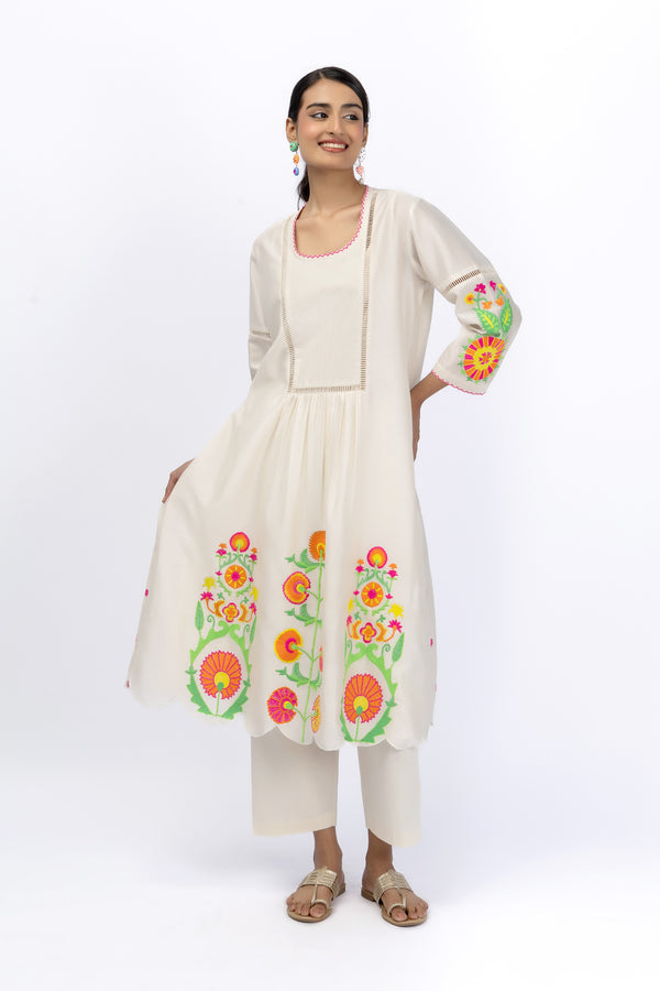 Marigold Festive Gather yoke shirt + pant