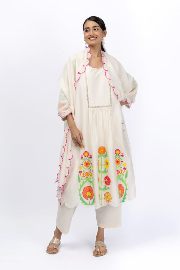 Marigold Festive Gather yoke shirt + pant