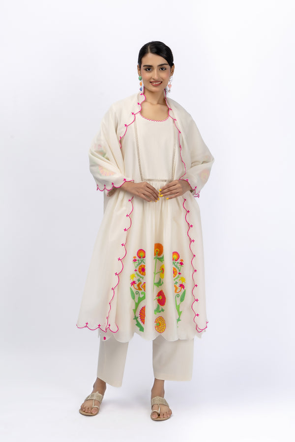 Marigold Festive Gather yoke shirt + pant