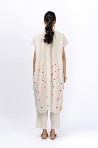 Marigold Festive Kaftan Embroidered Top + Pant
