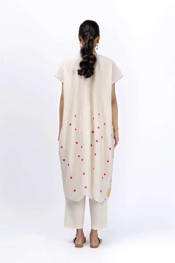 Marigold Festive Kaftan Embroidered Top + Pant