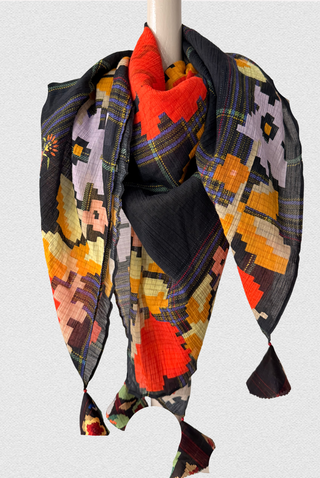 Pixel Roses Scarf
