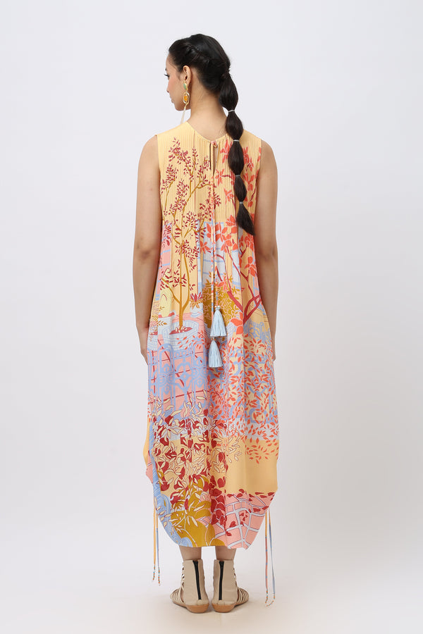 2-Way Scenery Crepe Maxi