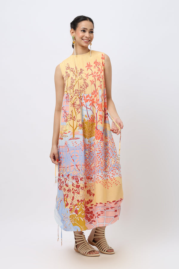 2-Way Scenery Crepe Maxi