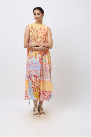 2-Way Scenery Crepe Maxi