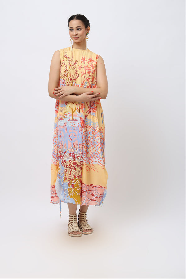 2-Way Scenery Crepe Maxi
