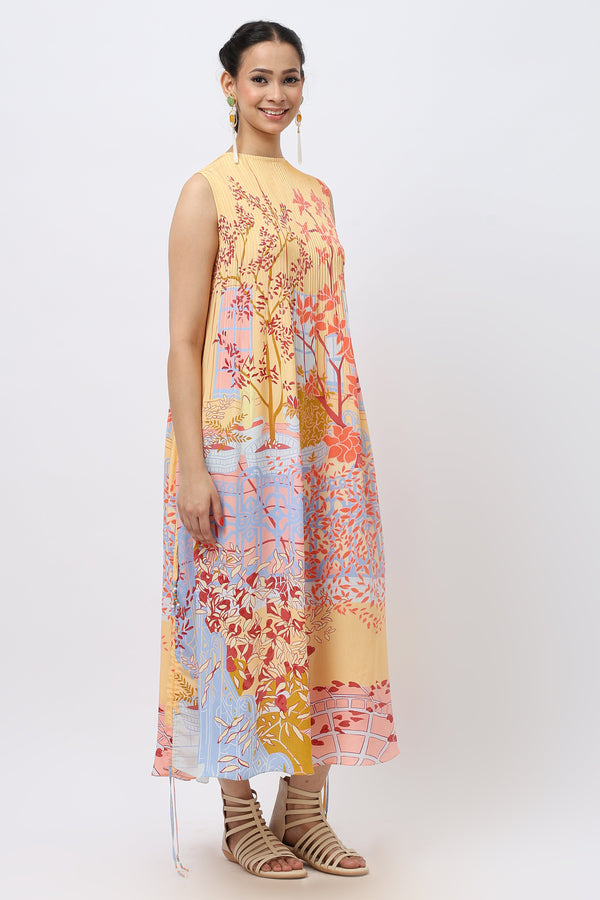 2-Way Scenery Crepe Maxi