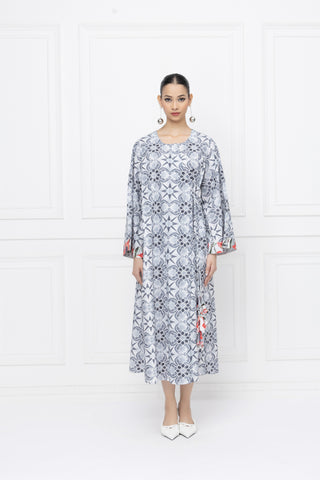 Black Rose Wrap Midi Dress