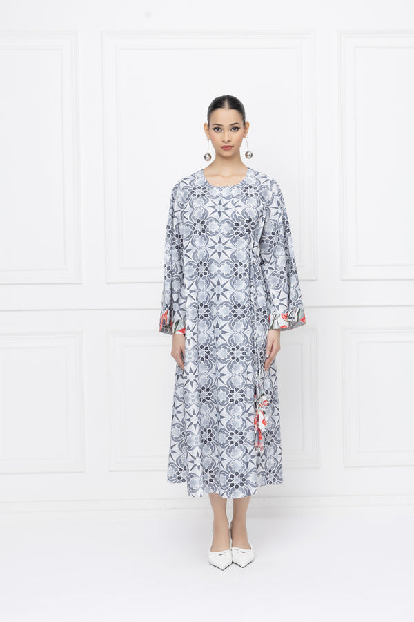 Black Rose Wrap Midi Dress