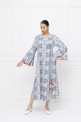 Black Rose Wrap Midi Dress