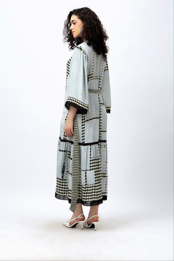 Embroidered Vintage Tier - Maxi Dress