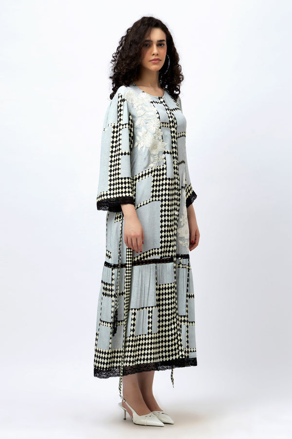 Embroidered Vintage Tier - Maxi Dress