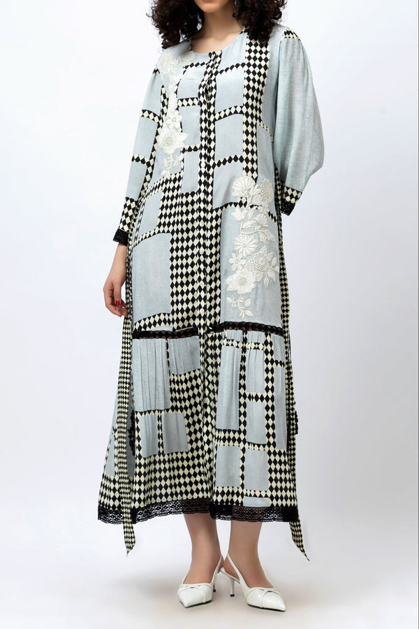 Embroidered Vintage Tier - Maxi Dress