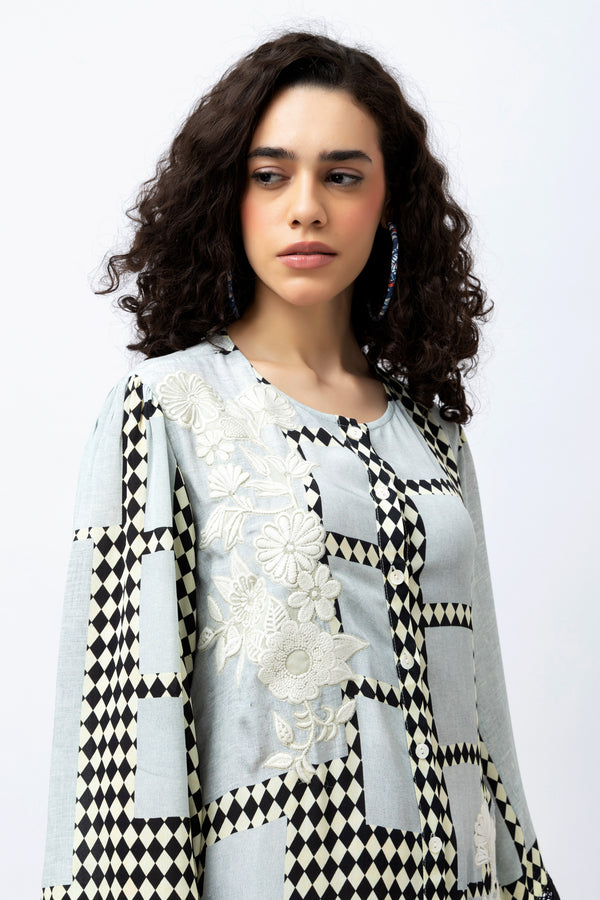 Embroidered Vintage Tier - Maxi Dress