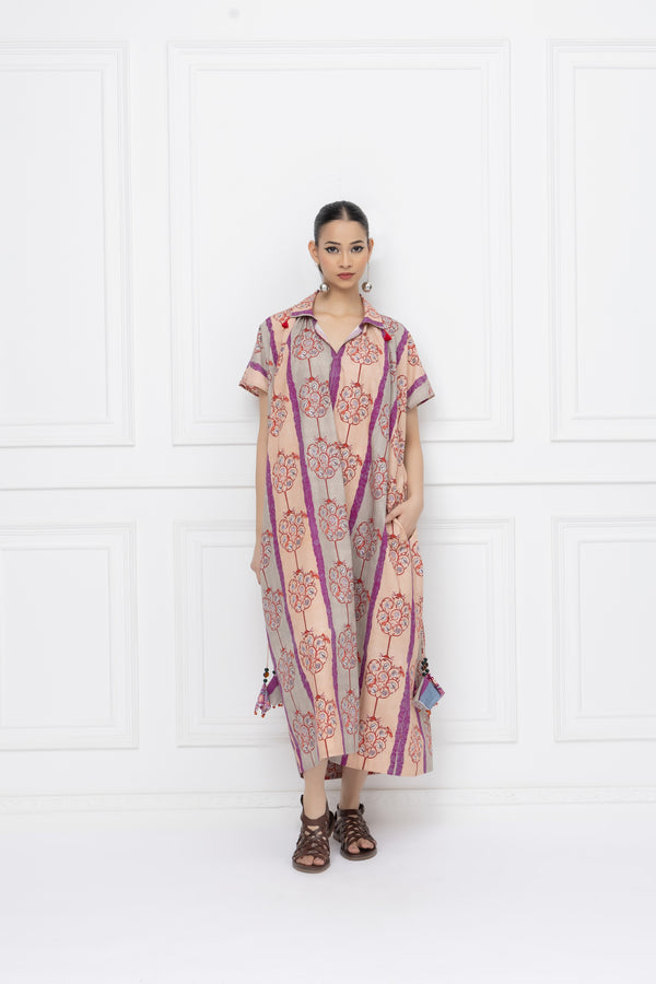 Floral Vine Kaftan Dress