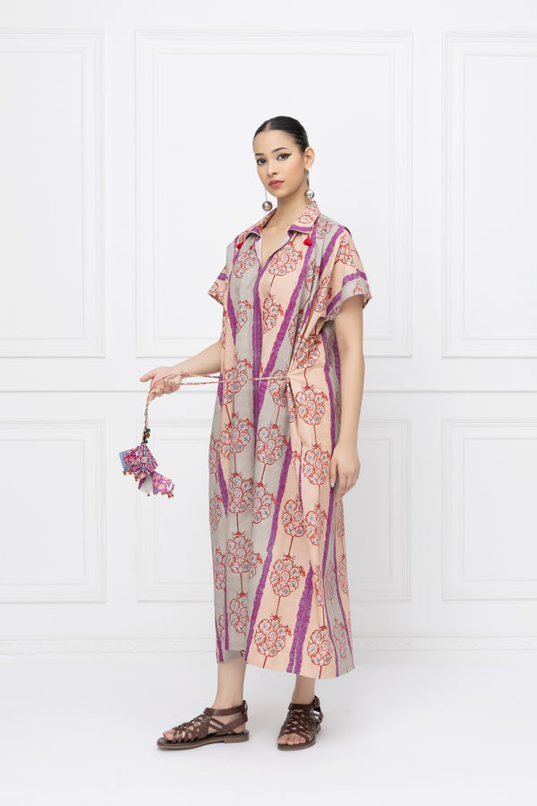 Floral Vine Kaftan Dress