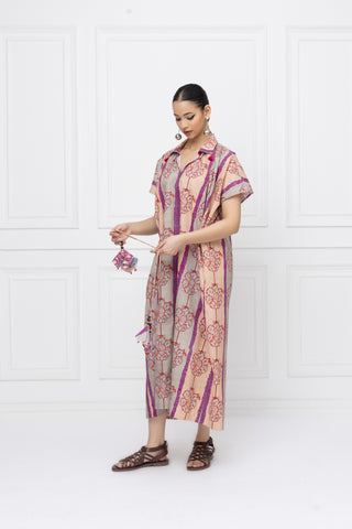 Floral Vine Kaftan Dress