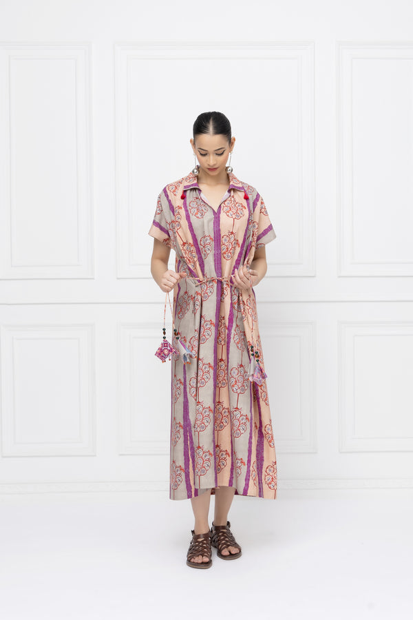Floral Vine Kaftan Dress