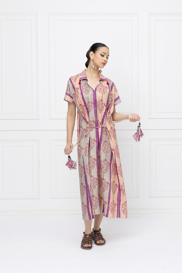 Floral Vine Kaftan Dress