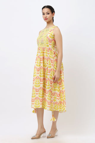 Summer Smocked Midi Dress
