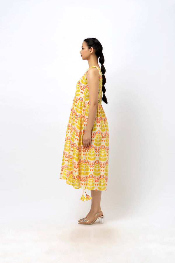 Summer Smocked Midi Dress