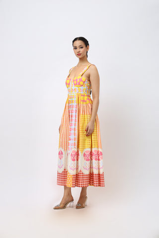 Carnation Bloom Corset Dress
