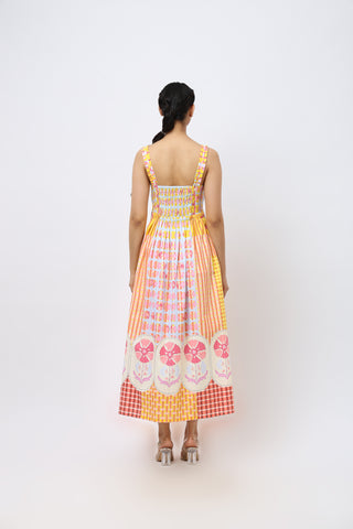 Carnation Bloom Corset Dress