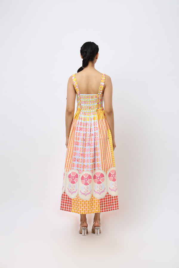 Carnation Bloom Corset Dress