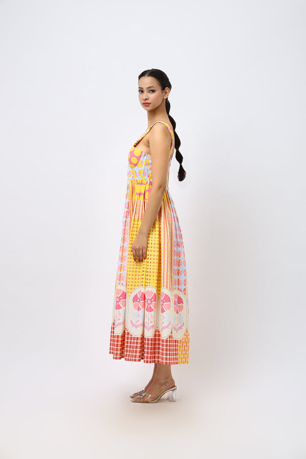 Carnation Bloom Corset Dress