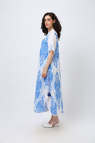 Blue & White Cotton Dress