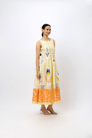 Smocked Suzni Lace Maxi Dress