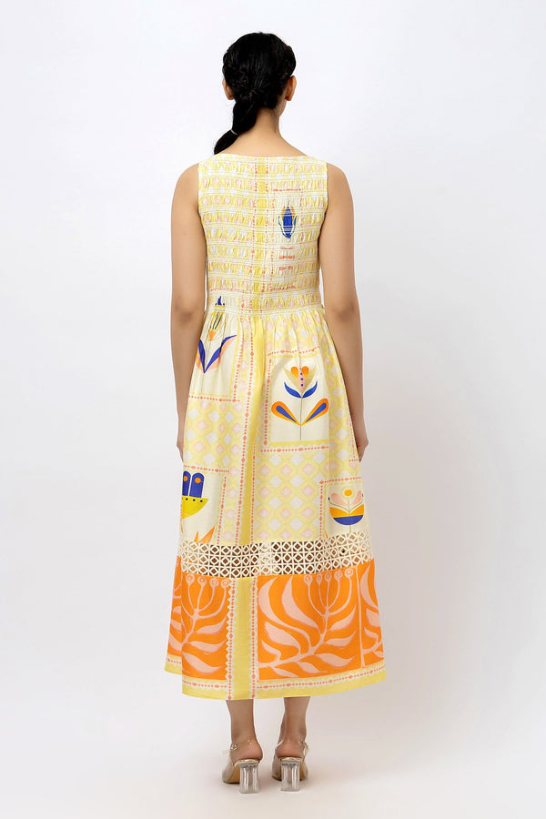 Smocked Suzni Lace Maxi Dress