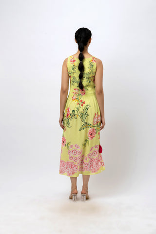 Fresh Bloom Smocked Crepe Dress