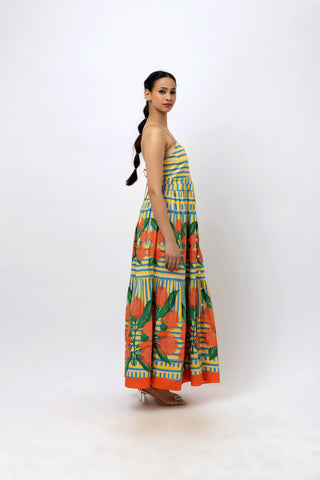 Tie-Up Sunflower Breeze Dress