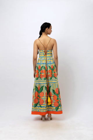 Tie-Up Sunflower Breeze Dress