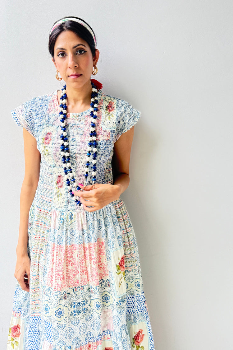Great Fit - Smock it! Maxi dress smock detail dress in our summer eternal print.