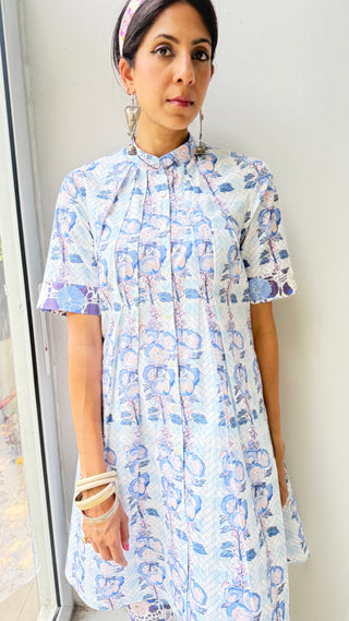 Great Fit - Indigo co-ord set with pleat detailing.