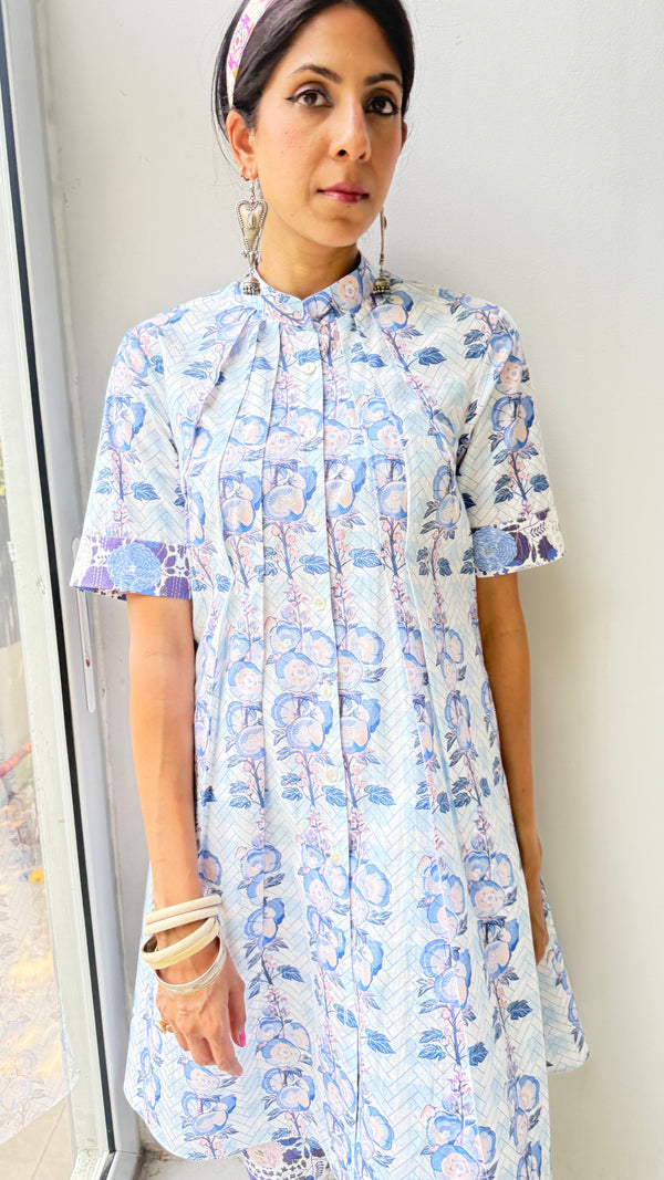 Great Fit - Indigo co-ord set with pleat detailing.