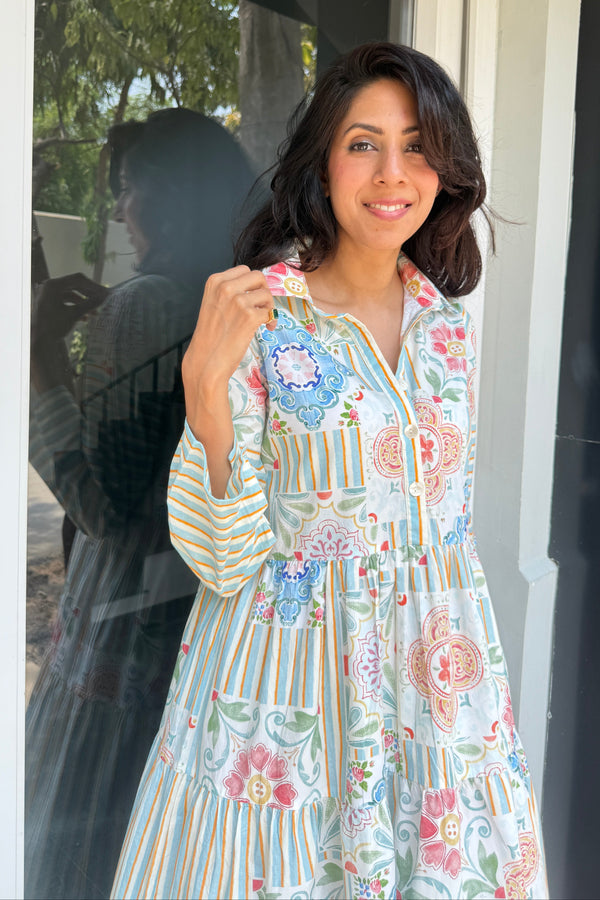 Great Fit- Textiles Tiles our best seller dress for the summers.